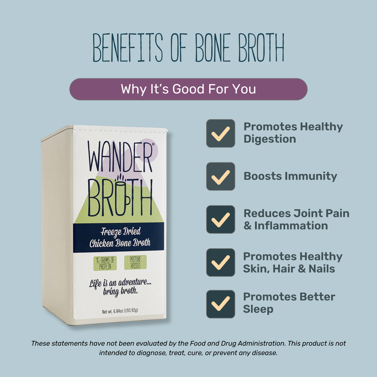 Organic Pasture-Raised Chicken Bone Broth - Bulk